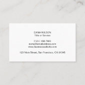 ロゴを追加シンプルするミニマル白黒 名刺 (裏面)