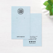 ロゴを追加シンプルする青いイヤリングディスプレイカード (デスク)