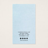 ロゴを追加シンプルする青いイヤリングディスプレイカード (裏面)