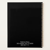 ロゴを追加シンプルモダンBlackカスタム Business プランナー手帳 (裏面)