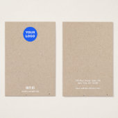 ロゴを追加タンクラフトイヤリングブラックディスプレイカード (正面&裏面)