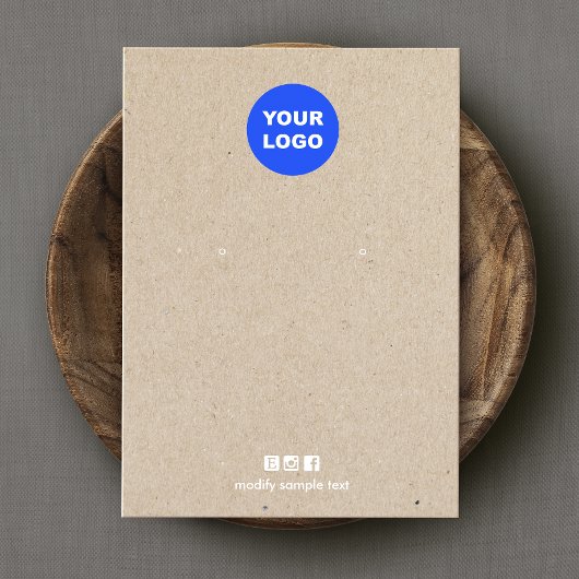 ロゴを追加タンクラフトイヤリングブラックディスプレイカード