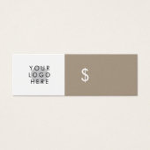 ロゴを追加タンベージュグレーソーシャルメディア価格ラベル (正面)