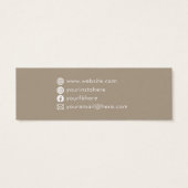 ロゴを追加タンベージュグレーソーシャルメディア価格ラベル (裏面)