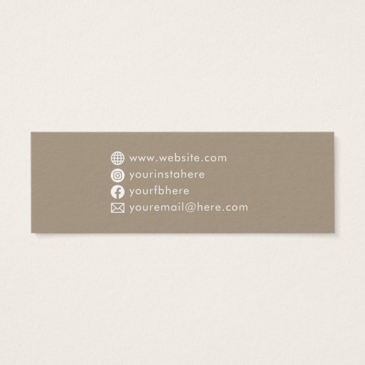 ロゴを追加タンベージュグレーソーシャルメディア価格ラベル (裏面)