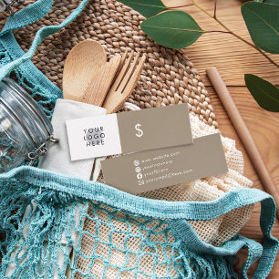 ロゴを追加タンベージュグレーソーシャルメディア価格ラベル