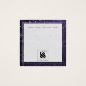 ロゴを追加パープルグリッター大理石イヤリングディスプレイカード (正面)