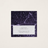 ロゴを追加パープルグリッター大理石イヤリングディスプレイカード (裏面)