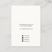 ロゴを追加ピンク色のイヤリング表示ホルダー 名刺 (裏面)