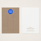 ロゴを追加ブラウンクラフトレザーヘアクリップディスプレイ (正面&裏面)