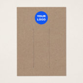 ロゴを追加ブラウンクラフトレザーヘアクリップディスプレイ (正面)