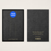 ロゴを追加ブラッククラフト縁どヘアクリップ表示 (正面&裏面)