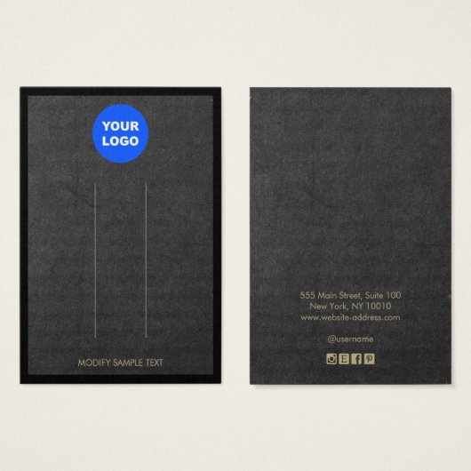 ロゴを追加ブラッククラフト縁どヘアクリップ表示 (正面&裏面)