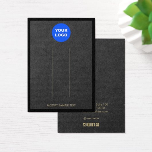 ロゴを追加ブラッククラフト縁どヘアクリップ表示 (デスク)