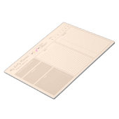 ロゴを追加ベージュのパーソナライズされた波付き毎日プランナー ノートパッド (アングル)