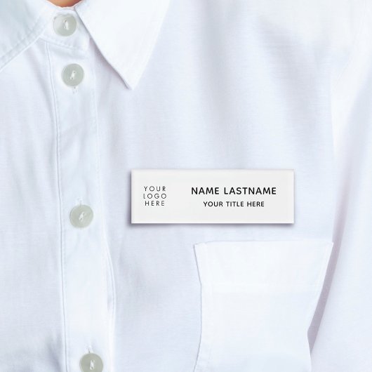 ロゴを追加ミニマルクリーンシンプルマグネットタイトル 名札