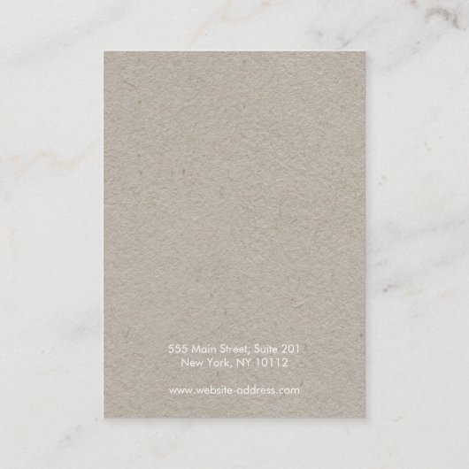 ロゴを追加ムーンフェイズクラフトイヤリングディスプレイブシン 名刺 (裏面)