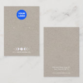 ロゴを追加ムーンフェイズクラフトイヤリングディスプレイブシン 名刺 (正面/裏面)