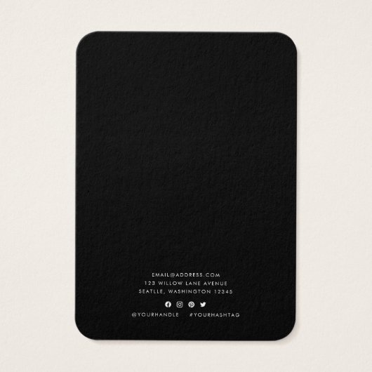 ロゴを追加モダンカスタムするカラーイヤリングディスプレイカード (裏面)