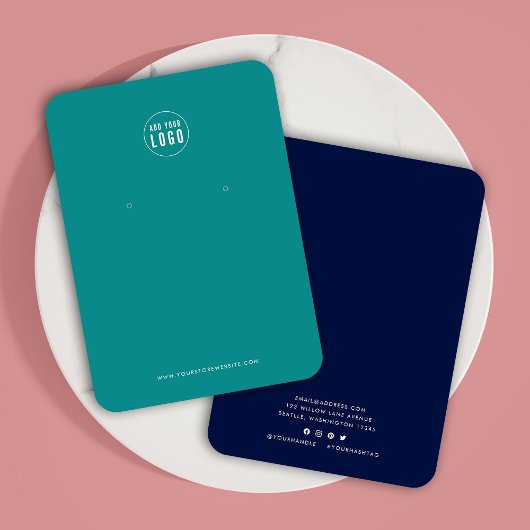 ロゴを追加モダンカスタムするカラーイヤリングディスプレイカード