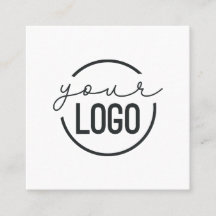 ロゴを追加モダンミニマルシンプル白四角