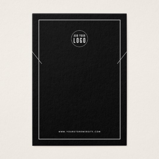 ロゴを追加縁どカスタムカラーネックレスディスプレイカード (正面)