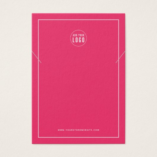 ロゴを追加縁どカスタムカラーネックレスディスプレイカード (正面)