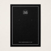 ロゴを追加縁どカスタムColor Earringディスプレイカード (正面)