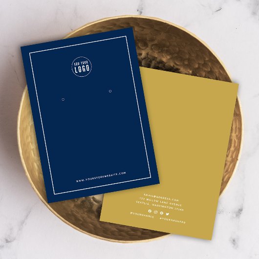 ロゴを追加縁どカスタムColor Earringディスプレイカード