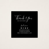 ロゴを追加縁ど黒Social Thank You Insert (裏面)