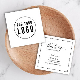 ロゴを追加縁ど黒Social Thank You Insert