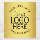 ロゴを追加 お好きなデザインのスモールビジネス用ゴールドラベル ワインラベル (シングルラベル)