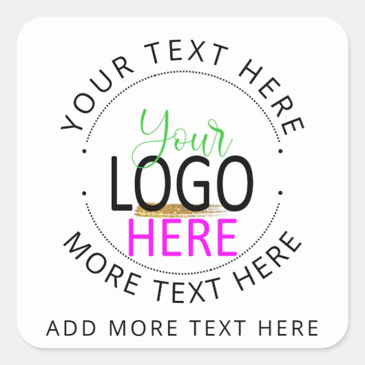 ロゴを追加 お好きな小規模ビジネスを作成 スクエアシール (正面)