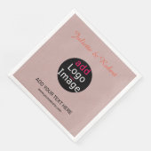 ロゴを追加 ウェディング ダスティ ローズ色 芸術 (コーナー)