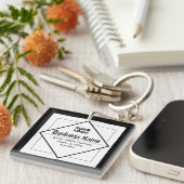 ロゴを追加 カスタマイズ可能なテンプレート キーホルダー (正面右)