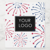ロゴを追加 コーポレート ビジネス カンパニー 4th of July  ワインラベル (シングルラベル)