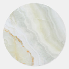 ロゴを追加 ゴールド マーブル ブランク モダン エレガント クラシック ラウンド ステッカー