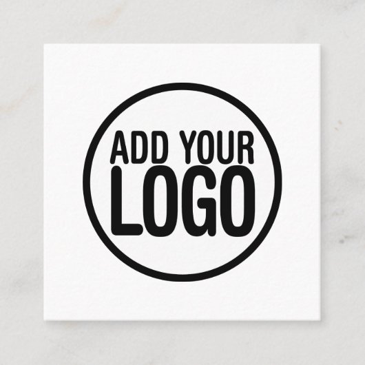 ロゴを追加 シンプル ミニマル 編集可能 スクエア名刺 (正面)