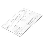 ロゴを追加 パン屋 ケーキ オーダー用カップケーキ 依頼書 ノートパッド (アングル)