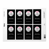 ロゴを追加 ビジネス カジュアル オーダーメイド ブラック ブランド ラベル (フルシート)