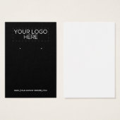 ロゴを追加 - ブラックイヤリングディスカード (正面&裏面)