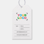 ロゴを追加 - ミニマルなブランド衣類タグ ギフトタグ (正面)