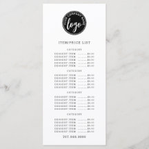 ロゴを追加 価格リスト