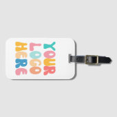 ロゴを追加 現代的 ミニマル シンプル ラゲッジタグ (正面横)