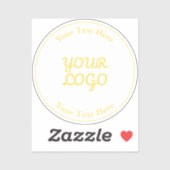 ロゴを追加 編集可能なゴールド テキスト 防水 シール (シート)