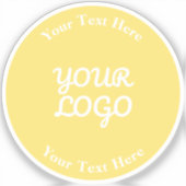 ロゴを追加 編集可能 ゴールド 防水 シール (正面)