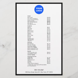 ロゴを追加 - 美容サロンサービスメニュー チラシ