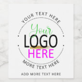 ロゴを追加 自分のスモールビジネスを作成する ワインラベル (シングルラベル)