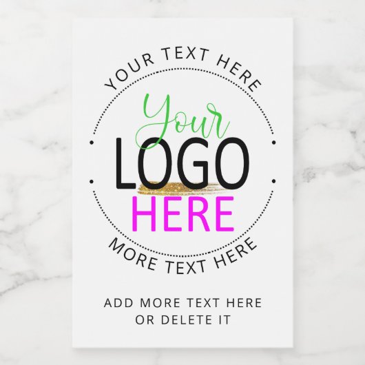 ロゴを追加 自分の小規模ビジネスを作成する フードラベル (シングルラベル)