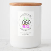 ロゴを追加 自分の小規模ビジネスを作成する フードラベル (正面)